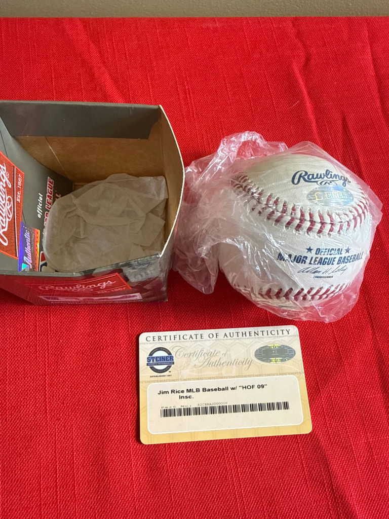 Jim Rice HOF 09 Signed MLB Baseball with COA - image 2 of 3