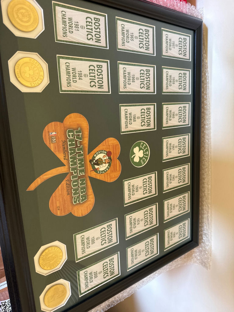 Boston Celtics 17-Time NBA Champions Championship Memorabilia Framed Display - image 2 of 5