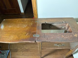 Vintage wooden end table with fold-down top and drawer - thumbnail 3 of 3