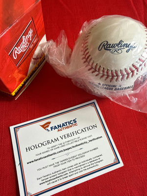 Autographed Rawlings baseball with Fanatics Authentic hologram - Image 1 of 2