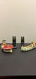 Decorative Figurines and Ceramic Canoe Dish - thumbnail 1 of 12