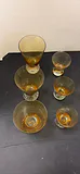 MCM Amber Glass Stemware Set - thumbnail 2 of 6
