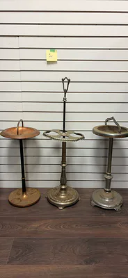 Vintage Metal Ashtray Stands - Image 1 of 10