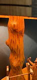 Carved Wooden Lamp with Rustic Scene - thumbnail 4 of 8