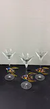 Martini Glasses with Glass Fish - thumbnail 1 of 7