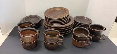 MCM Stoneware Dinnerware Set - Image 1 of 10