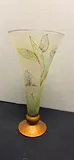 Vintage Hand-Painted Frosted Glass Vase - thumbnail 1 of 8