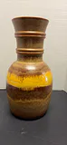 Vintage Brown and Yellow Ceramic Vase - thumbnail 1 of 8