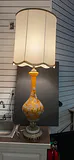 Vintage Floral Glass Table Lamp - thumbnail 1 of 9