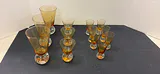 MCM Amber Glass Stemware Set - thumbnail 1 of 6