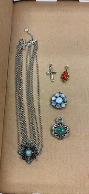 Vintage Jewelry with Necklace and Pendants - Image 1 of 13