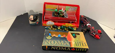Vintage Christmas Santa Car and Lights - Image 1 of 7