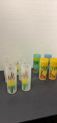 Tall Frosted Drinking Glasses - Image 1 of 6