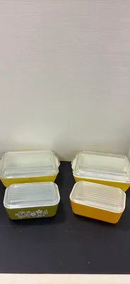 Rectangular Glass Storage Dishes with Lids - Image 1 of 4