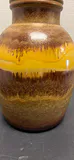 Vintage Brown and Yellow Ceramic Vase - thumbnail 2 of 8