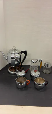 MCM Electric Coffee Percolator and Serving Pieces - Image 1 of 11