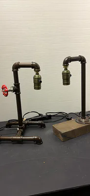 Industrial Steampunk Style Table Lamps - Image 1 of 6