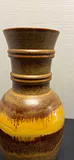Vintage Brown and Yellow Ceramic Vase - thumbnail 3 of 8