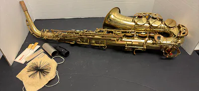 Vintage Saxophone with Accessories - Image 1 of 9