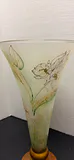Vintage Hand-Painted Frosted Glass Vase - thumbnail 2 of 8