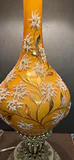 Vintage Floral Glass Table Lamp - thumbnail 4 of 9