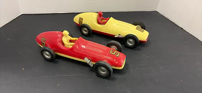 Vintage Windup Toy Race Cars - Image 1 of 9