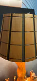 Carved Wooden Lamp with Rustic Scene - thumbnail 5 of 8