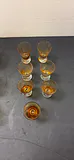 MCM Amber Glass Stemware Set - thumbnail 4 of 6