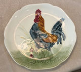 Vintage Majolica Rooster Plate  - thumbnail 1 of 2