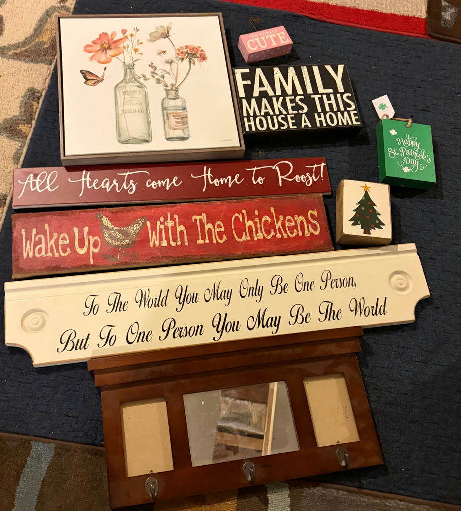 Lot of Decorative Wooden Signs - image 1 of 1
