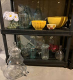 Large 2 Shelf Glass Lot and Bowls - thumbnail 1 of 1