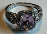 Genuine Amethyst Sterling Silver Ring (2) - thumbnail 1 of 1