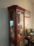 Tall Wood and Glass Curio Display Cabinet - thumbnail 2 of 6