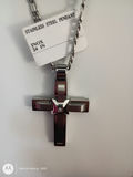 Stainless Steel Cross Pendant Necklace - thumbnail 4 of 6