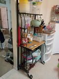 Bakers Rack with Kitchen Storage Containers and Utensils - thumbnail 2 of 2