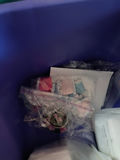 Plastic Storage Tote With Sewing and Craft Supplies - thumbnail 3 of 5
