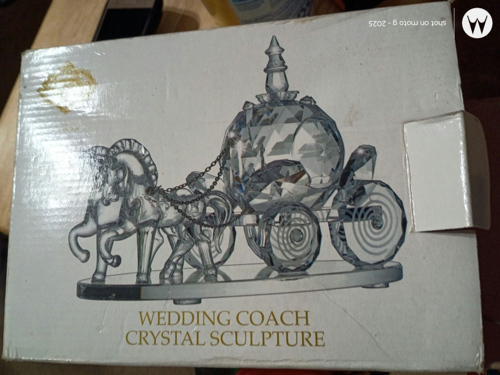 Wedding Coach Crystal Sculpture - image 1 of 2