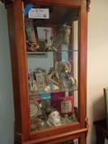 Display Cabinet with Decorative Figurines and Needlework Items - thumbnail 1 of 9