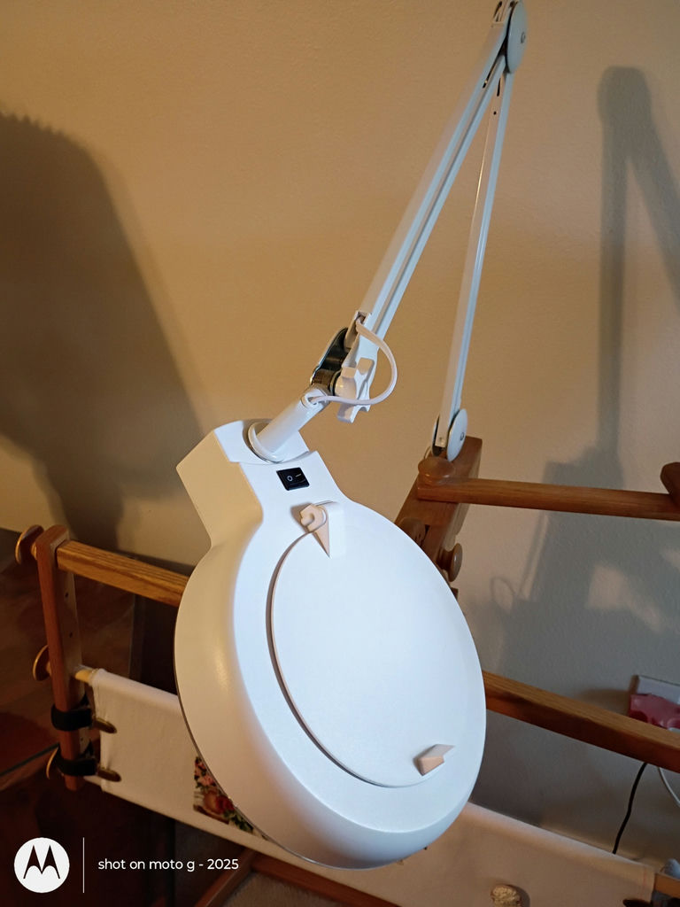 Wooden Floor Standing Needlework Frame with Magnifying Lamp - image 3 of 6