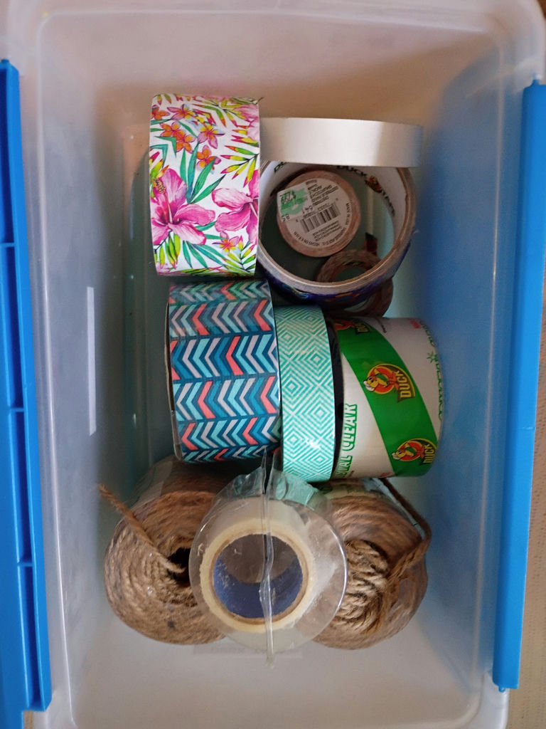 Craft Storage Bins with Beads, Bags, Tape, and Craft Supplies - image 5 of 6
