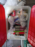 Storage Tote with Christmas Ornaments and Holiday Decorations - thumbnail 1 of 2
