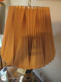 Brass Table Lamps with Pleated Shades - thumbnail 5 of 8