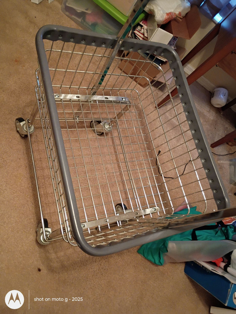 Metal Rolling Laundry Cart - image 2 of 3