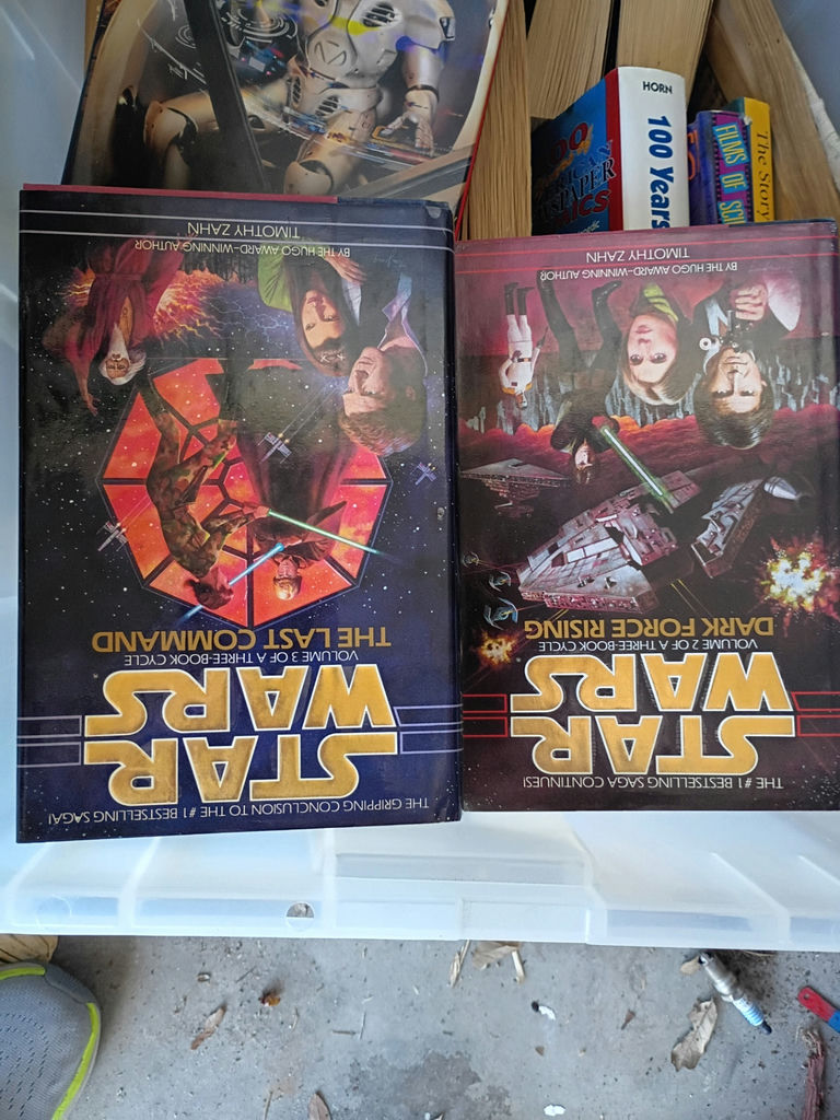 Plastic Storage Bin with Assorted Science Fiction and Reference Books - image 1 of 7