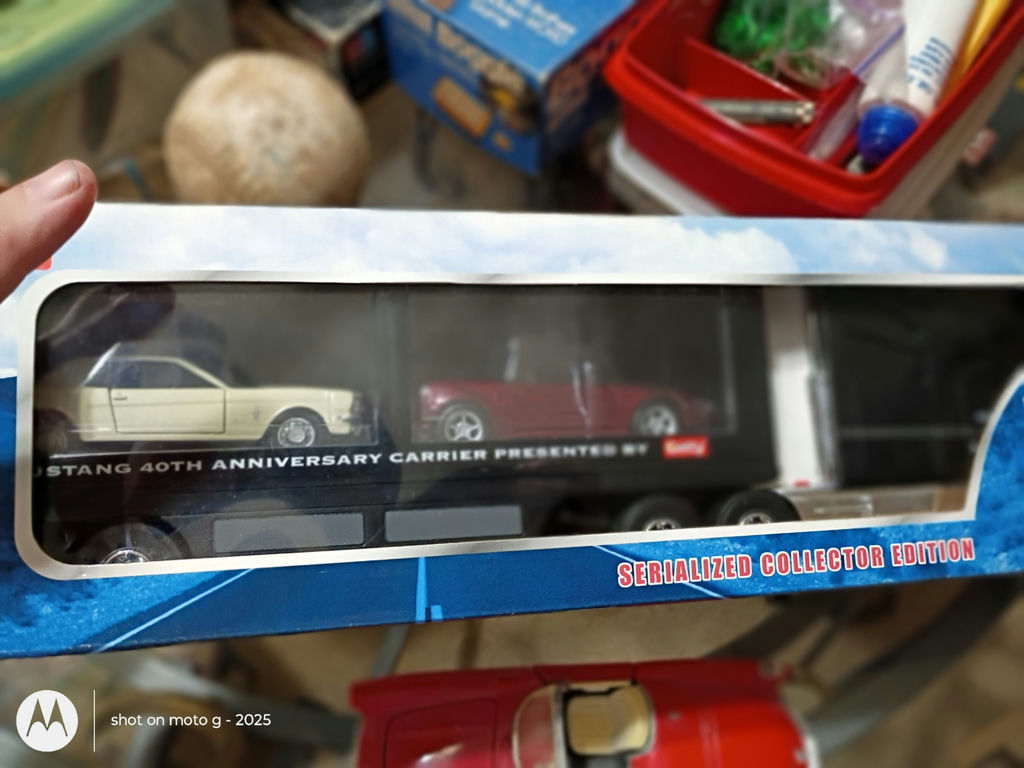 Die-Cast Model Cars and Mustang Carrier Trailer Set - image 3 of 3