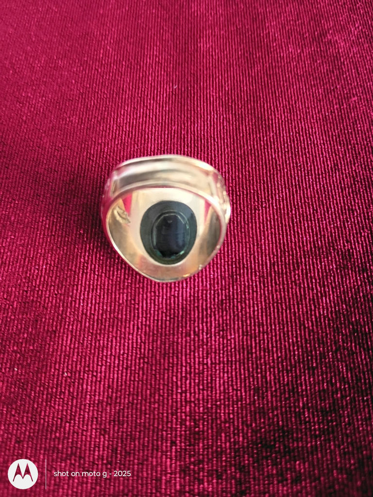 Gold 14k Ring with Blue Stone - image 3 of 6
