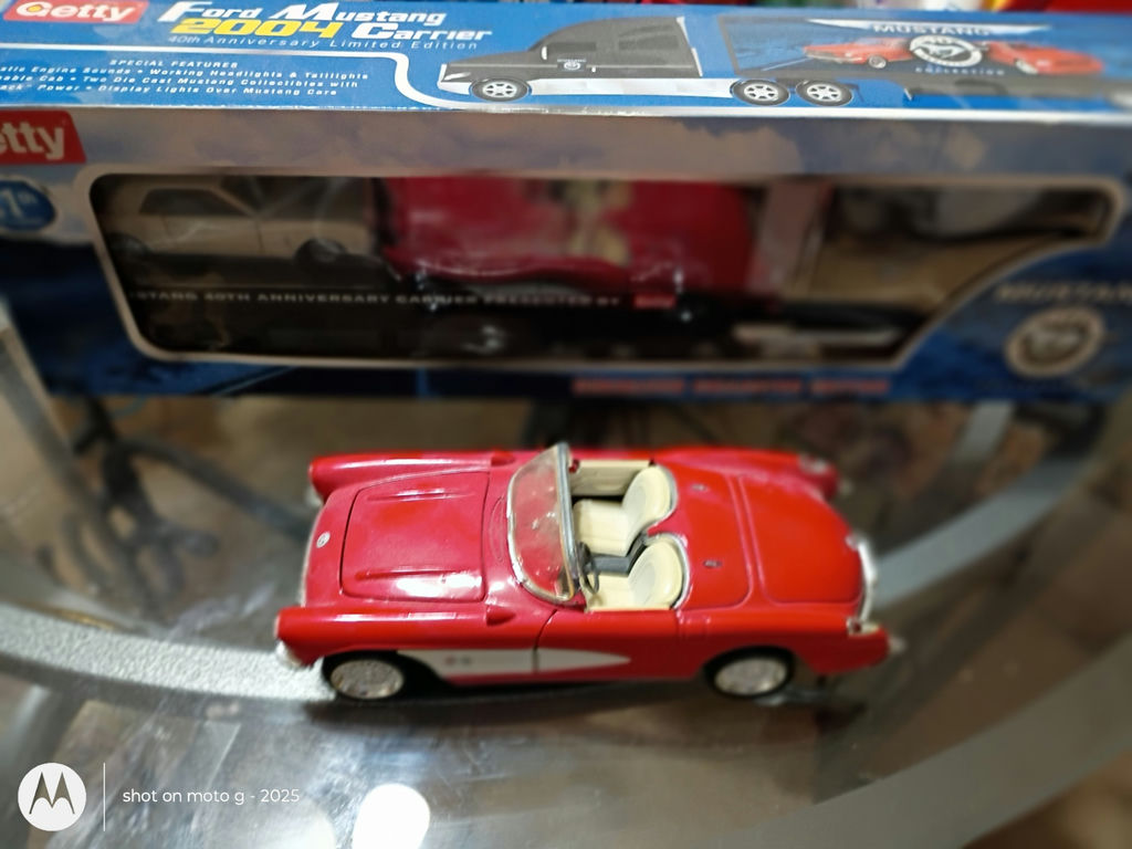 Die-Cast Model Cars and Mustang Carrier Trailer Set - image 1 of 3