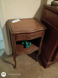 Wooden End Table with Drawer and Shelf - thumbnail 1 of 2