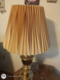 Brass Table Lamps with Pleated Shades - thumbnail 8 of 8