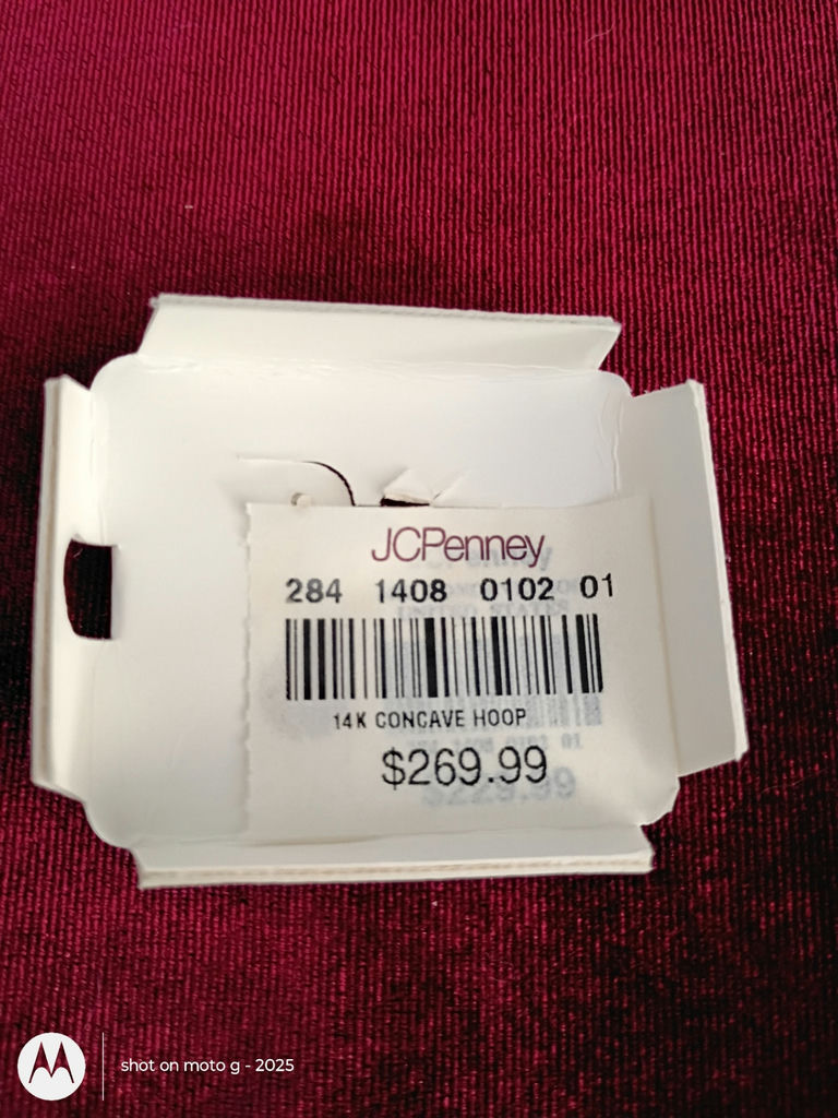 14K Gold Concave Hoop Earrings - image 4 of 4